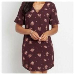 NWT Maurices Maroon Dress Size L